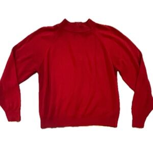 Designers Originals Vintage Red Mock Neck Luxelon Sweater Medium